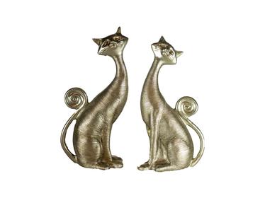  İkili Kedi Biblo Gümüş